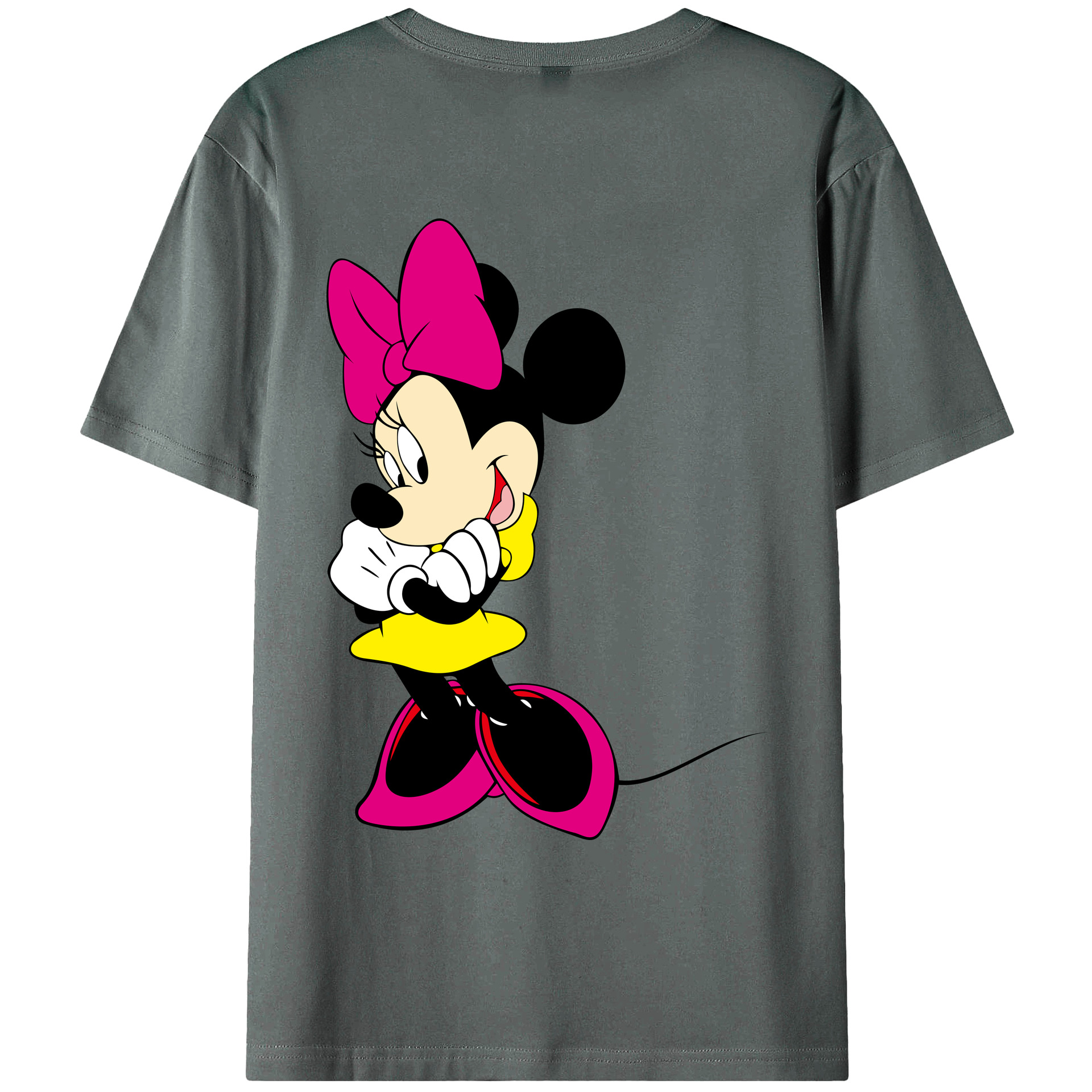 ミッキーマウス Mickey Mouse 綿100％ メンズ半袖Tシャツ（バックプリント） 通気性